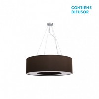 Distribuidor - Lâmpadas Diversas | Colgantes Moderno | COLGANTE PEQ. HAITI 4XE27 CROMO/MARRON REGX50X50 CM Ref: 051995002